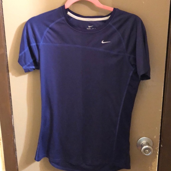 purple running shirt